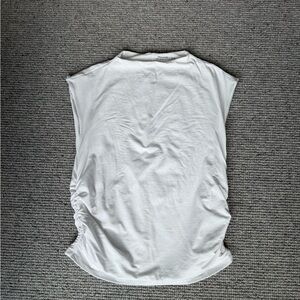 Abercrombie & Fitch A&F Modal-Blend Collection White Tee Boat Neck Sleeveless L
